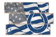 Indianapolis Colts Flag 3 Plank Sign