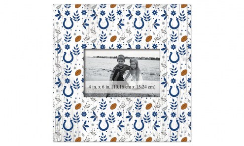 Indianapolis Colts Floral Pattern 10&quot; x 10&quot; Picture Frame