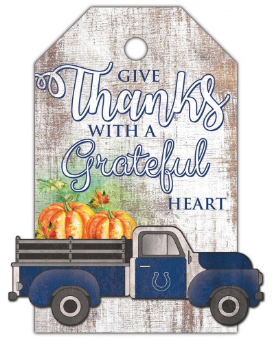 Indianapolis Colts Gift Tag and Truck 11&quot; x 19&quot; Sign
