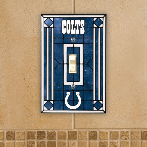 Indianapolis Colts Glass Single Light Switch Plate Cover