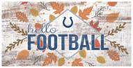 Indianapolis Colts Hello Football 6" x 12" Wall Art