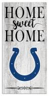 Indianapolis Colts Home Sweet Home Whitewashed 6" x 12" Sign