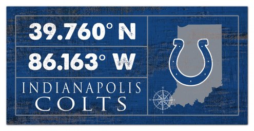 Indianapolis Colts Horizontal Coordinate 6&quot; x 12&quot; Sign