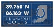 Indianapolis Colts Horizontal Coordinate 6" x 12" Sign