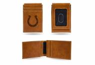 Indianapolis Colts Laser Engraved Brown Front Pocket Wallet