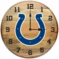 Indianapolis Colts Oak Barrel Clock