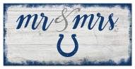 Indianapolis Colts Script Mr. & Mrs. Sign
