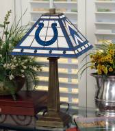Indianapolis Colts Stained Glass Mission Table Lamp