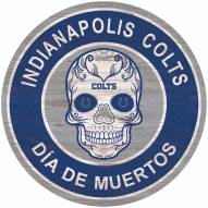 Indianapolis Colts Sugar Skull 12" Circle Sign