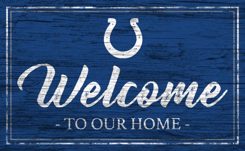 Indianapolis Colts Team Color Welcome Sign