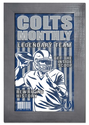Indianapolis Colts Team Monthly 11&quot; x 19&quot; Framed Sign
