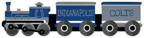 Indianapolis Colts Train Cutout 6&quot; x 24&quot; Sign