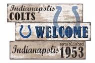 Indianapolis Colts Welcome 3 Plank Sign