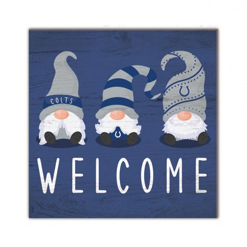 Indianapolis Colts Welcome Gnomes 10&quot; x 10&quot; Sign
