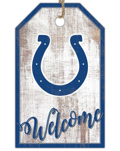Indianapolis Colts Welcome Team Tag 11&quot; x 19&quot; Sign