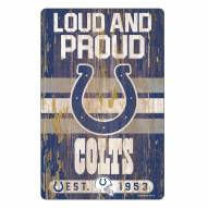 Indianapolis Colts Slogan Wood Sign