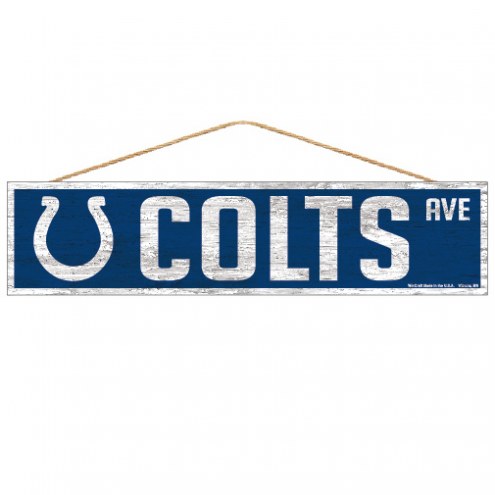 Indianapolis Colts Wood Avenue Sign