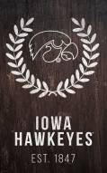 Iowa Hawkeyes 11" x 19" Laurel Wreath Sign