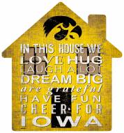 Iowa Hawkeyes 12" House Sign