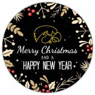 Iowa Hawkeyes 12" Merry Christmas & Happy New Year Sign
