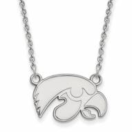 Iowa Hawkeyes 14k White Gold Small Pendant Necklace
