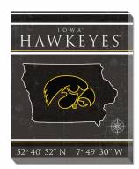 Iowa Hawkeyes 16" x 20" Coordinates Canvas Print