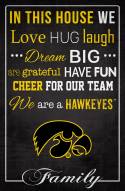 Iowa Hawkeyes 17" x 26" In This House Sign