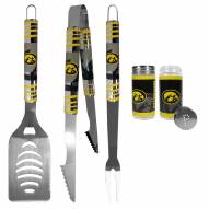 Iowa Hawkeyes 3 Piece Tailgater BBQ Set and Salt and Pepper Shaker Set