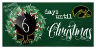 Iowa Hawkeyes 6" x 12" Chalk Christmas Countdown Sign
