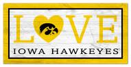 Iowa Hawkeyes 6" x 12" Love Sign