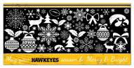 Iowa Hawkeyes 6" x 12" Merry & Bright Sign