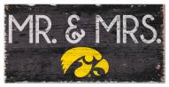 Iowa Hawkeyes 6" x 12" Mr. & Mrs. Sign