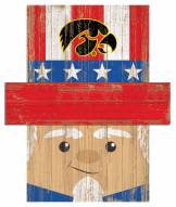 Iowa Hawkeyes 6" x 5" Patriotic Head