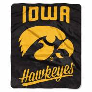Iowa Hawkeyes Alumni Raschel Throw Blanket