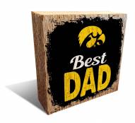 Iowa Hawkeyes Best Dad 6" x 6" Block