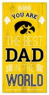 Iowa Hawkeyes Best Dad in the World 6" x 12" Sign