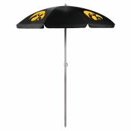 Iowa Hawkeyes Black Beach Umbrella