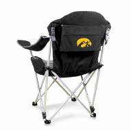 Iowa Hawkeyes Black Reclining Camp Chair