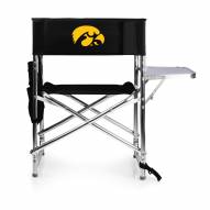 Iowa Hawkeyes Black Sports Folding Chair