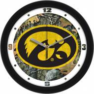Iowa Hawkeyes Camo Wall Clock