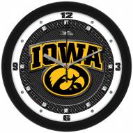 Iowa Hawkeyes Carbon Fiber Wall Clock