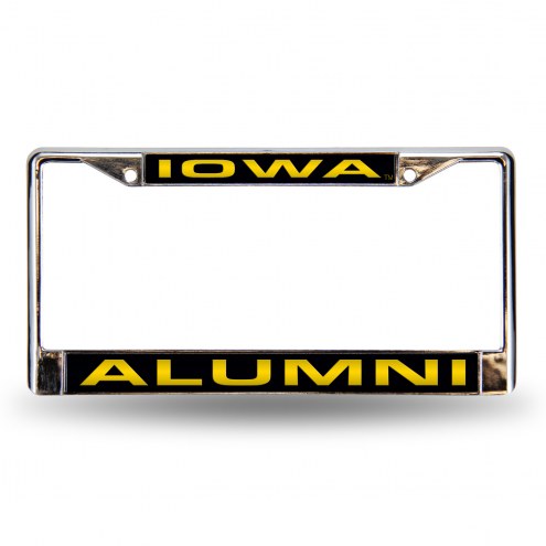 Iowa Hawkeyes Chrome Alumni License Plate Frame