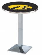 Iowa Hawkeyes Chrome Bar Table with Square Base