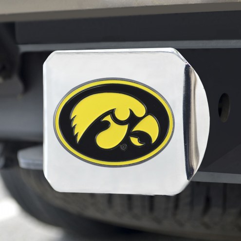 Iowa Hawkeyes Chrome Color Hitch Cover