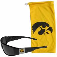 Iowa Hawkeyes Chrome Wrap Sunglasses & Bag