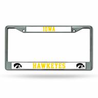 Iowa Hawkeyes College Chrome License Plate Frame