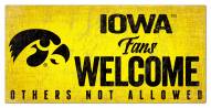 Iowa Hawkeyes Fans Welcome Sign
