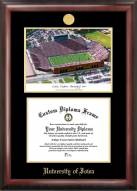 Iowa Hawkeyes Gold Embossed Diploma Frame with Campus Images Lithograph