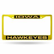 Iowa Hawkeyes Laser Colored Chrome License Plate Frame