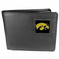 Iowa Hawkeyes Leather Bi-fold Wallet in Gift Box